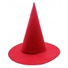 Nevamel Kırmızı Renk Keçe Cadı Şapkası Yetişkin Çocuk Uyumlu 35X38 cm