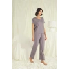 Nevamel® Kısa Kollu V Yakalı Dantelli Pijama Takımı