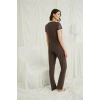 Nevamel® Kısa Kollu Ve Dantelli V Yaka Pijama Takımı