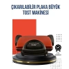 Nevamel® Kompakt Izgara ve Tost Makinesi – Çıkarılabilir Plaka Döküm Gövde