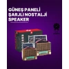 Nevamel KTF-1428 Güneş Paneli Şarjlı Nostaljik Bluetooth Hoparlör – FM/AM/SW Radyo USB/SD Desteği Taşınabilir Tasarım