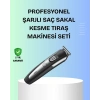 Nevamel® Kuaför Tipi Şarjlı Saç ve Sakal Kesme Makinesi Güçlü Motorlu