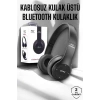 Nevamel® Kulak Üstü TF Kart ve AUX Destekli Ergonomik Bluetooth Kulaklık