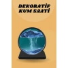 Nevamel Kum Saati Yuvarlak Şık Kum Tablosu Dekoratif Kum Sulu Kum Saati