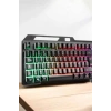 Nevamel Led Işıklı Oyuncu Klavye Usb Girişli RGB Işıklı Q Klavye Mouse Hediyeli