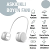 Nevamel MEMO G02 Boyun Askılıklı Mini Fan Taşınabilir Şarjlı Soğutucu Boyun Fanı-(5775)