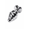 Nevamel® Metal Anal Plug, Metal, Gümüş, Mavi Kristalli, 7,2 Cm, Ø 4 Cm, 130 G (Kod:130)