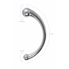 Nevamel® Metal Metal Yapay Penis, Metal, Gümüş, 21 Cm