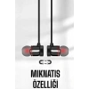 Nevamel Mikrofonlu Kablosuz Sport Kulak İçi Mıknatıslı Kulaklık