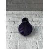 Nevamel® Mor Çizgili Dekoratif Vazo 11 cm Modern Tasarım Aksesuar