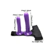 Nevamel® Mor Double Dong Titreşimli Belden Bağlamalı Çift Taraflı Bisex Dildo Vibratör