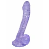 Nevamel® Mor Jel Gerçekçi Testisli Vantuzlu Dildo 19Cm