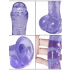 Nevamel® Mor Jel Gerçekçi Testisli Vantuzlu Dildo 19Cm