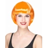Nevamel Neon Turuncu Renk Açık Turuncu Küt Parti Peruğu