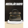 Nevamel Nostaljik Radyo Bluetooth Bağlantılı Müzik Kutusu Ahşap