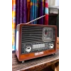 Nevamel® Nostaljik Radyo USBAUX Ve SD Kart Girişli Bluetooth Bağlantılı