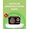Nevamel Nostaljik Retro Radyo – Bluetooth USB ve FM Özellikli Şık Tasarım