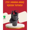 Nevamel® Otomobil Bardak Tutucu İkisi Bir Arada 360° Dönebilen Geniş Kapasiteli