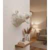 Nevamel® Özel Tasarım Beyaz Ayı Duvar Aksesuarı 3D Dekoratif Heykel 25x19 cm