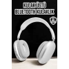 Nevamel P9 Plus Kablosuz Kulak Üstü Bluetooth Kulaklık Beyaz Yüksek Ses Kaliteli