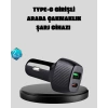 Nevamel® PD Destekli 38W Araç Şarj Başlığı Type-C + USB Çift Çıkış Hızlı Şarj