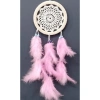 Nevamel Pembe Kuş Tüylü Dream Catcher El Yapımı Rüya Kapanı Duvar Süsü