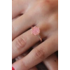 Nevamel® Pembe Lotus Çiçek Figür Gold Renk Kadın Yüzük 5886