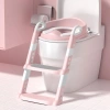 Nevamel Pembe Merdivenli Çocuk Klozet Tuvalet Eğitimi Aparatı