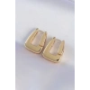 Nevamel® Pirinç Gold Renk Kalın Küpe 5886