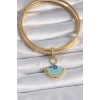 Nevamel® Pirinç Gold Renk Nazar Boncuklu Ajda Charm 5886