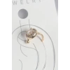 Nevamel® Pirinç Gold Renk Zirkon Taşlı Kadın Kıkırdak Küpe 5886