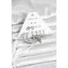 Nevamel® Pirinç Gümüş Renk 6 Çift Kadın Küpe Seti 5886