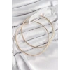 Nevamel® Pirinç Halka Model Gold Renk Kadın Küpe 5886