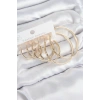 Nevamel® Pirinç Halka Model Gold Renk Kadın Set Küpe 5886