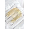 Nevamel® Pirinç Tel Sarma Model Gold Renk Kadın Bileklilk 5886