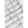 Nevamel® Pirinç Zirkon Taşlı Kalp Model Gümüş Renk Y Kolye 5886