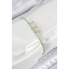 Nevamel® Pirinç Zirkon Taşlı Mavi Boncuklu Model Gold Renk Kadın Bileklik 5886