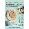Nevamel® Ponpon Polisaj Fırçası | 90mm Pamuk Ponpon | Ahşap Göbekli Ayna Parlaklığı 723184