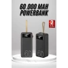 Nevamel Powerbank 60.000 Mah Taşınabilir Şarj Hızlı El Fenerli Dijital Göstergeli