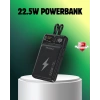 Nevamel® Powerbank Dahili Ekranlı 10000 mAh Çift Kablolu