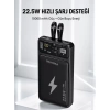 Nevamel® Powerbank Hızlı Şarj 10000 mAh Dahili Kablo Yeni Nesil