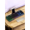 Nevamel Q Klavye RGB Işıklı Klavye Ve Mouse Seti Kablolu Mouse Hediyeliş