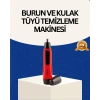 Nevamel® Raks Kırmızı Tüy Temizleme Cihazı Kulak Burun Pilli Ergonomik