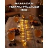 Nevamel® Ramazan Işıkları Pilli Altın Fener Tasarımlı Dekoratif LED Aydınlatma