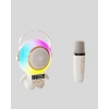 Nevamel® Renkli Işıklı Astronot Mini Bluetooth Speaker ve Karaoke Mikrofon