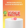 Nevamel Renkli Retro Tuş Takımlı Klavye – 3 Cihaz Bağlantısı Medya Kısayol Tuşları