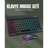 Nevamel® RGB Aydınlatmalı Şarjlı Kablosuz Klavye ve Mouse Seti – Modern ve Kompakt Tasarım