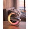 Nevamel® RGB Gece Lambalı Kablosuz Şarj Cihazlı Bluetooth Hoparlör Dijital Saat