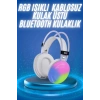 Nevamel RGB Işıklı Yüksek Ses Kaliteli Kablosuz Kulak Üstü Bluetooth Kulaklık
