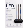 Nevamel® RGB LED Dış Ve İç Mekan Süsleme Işığı 10 Çubuklu Şerit